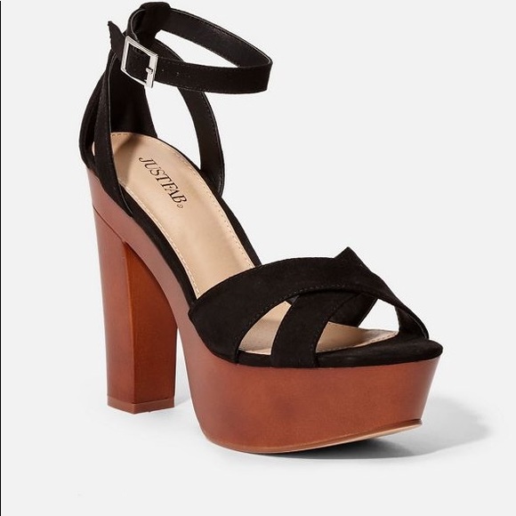 JustFab Shoes - Just Fab Lottie Platform Heeled Sandal Shoes 9.5